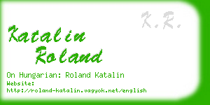 katalin roland business card